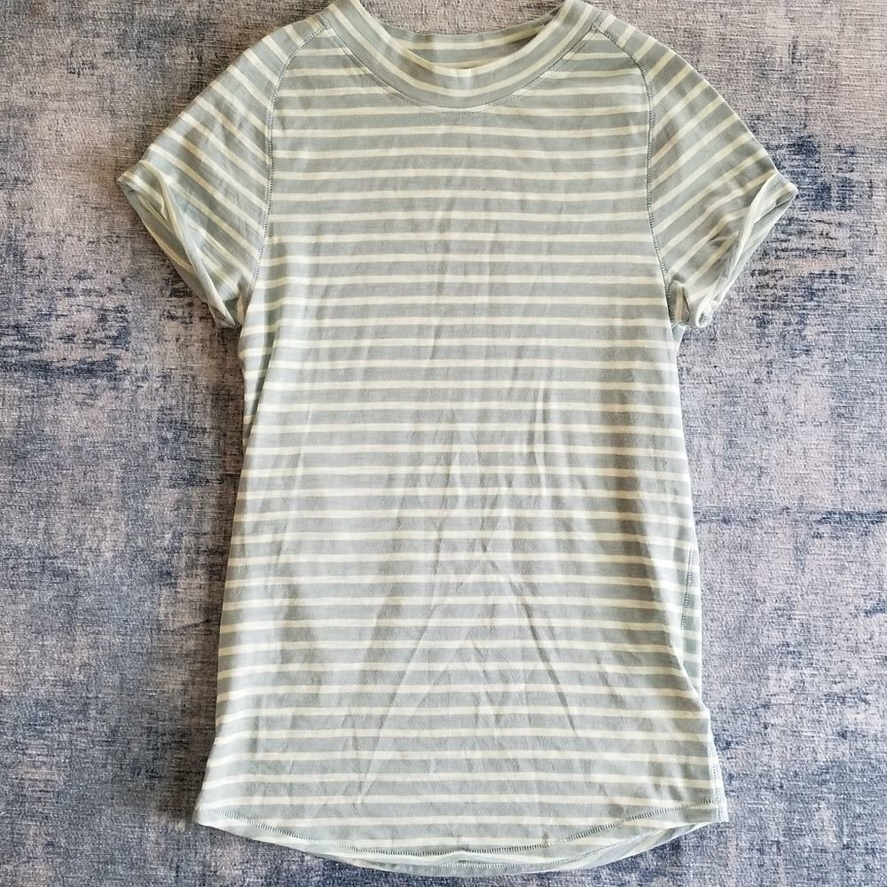 We The Free Sage Striped Top NWOT XS